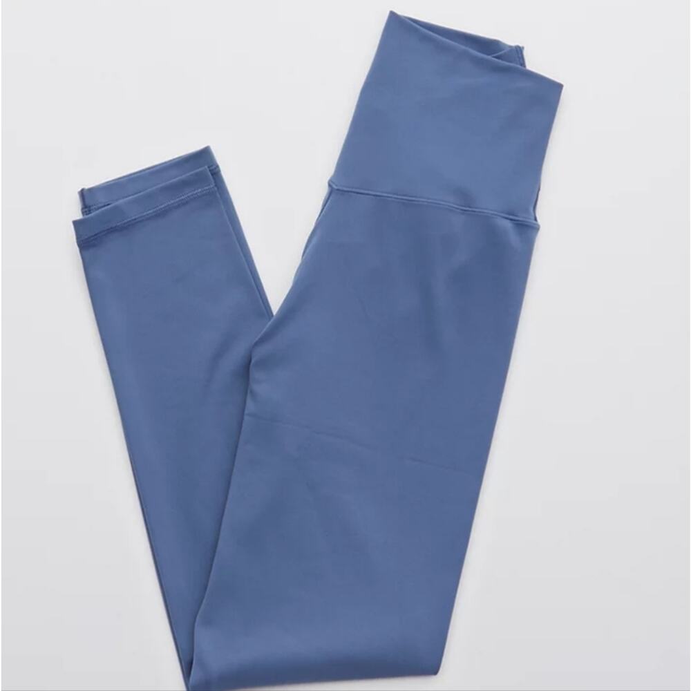 NWT Aerie Offline Real Me Crossover 7/8 Legging - Marbled Blue - Size Large - Picture 2 of 12